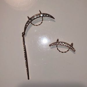Nastygal Crescent ear cuff set